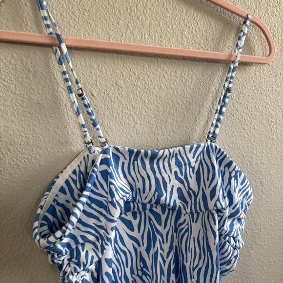 NWT Diane Von Furstenberg for Target Blue White Adjustable Straps Tank Top Sz XL - Picture 7 of 9